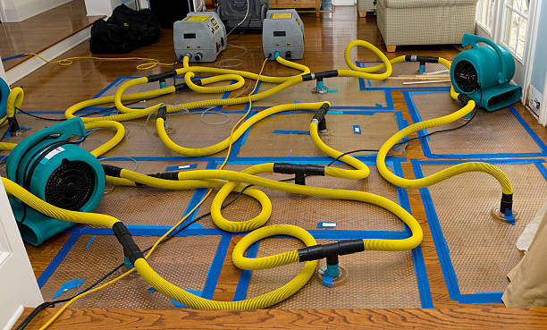 Professional Basement Flood Cleanup technician working in Copeland, OK
